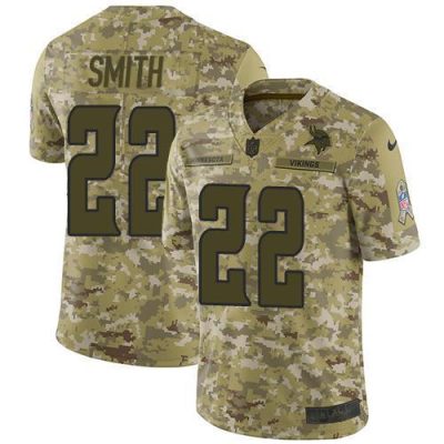 Nike Vikings #22 Harrison Smith Camo Stitched NFL Limited 2018 Salute To Service Jersey