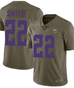 Nike Vikings #22 Harrison Smith Olive Stitched NFL Limited 2017 Salute To Service Jersey