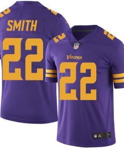 Nike Vikings #22 Harrison Smith Purple Stitched NFL Limited Rush Jersey