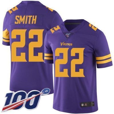 Nike Vikings #22 Harrison Smith Purple Stitched NFL Limited Rush 100th Season Jersey