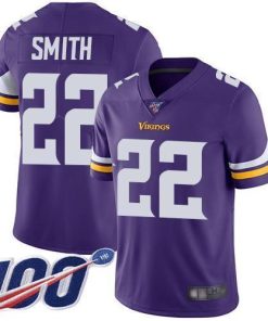 Nike Vikings #22 Harrison Smith Purple Team Color Stitched NFL 100th Season Vapor Limited Jersey