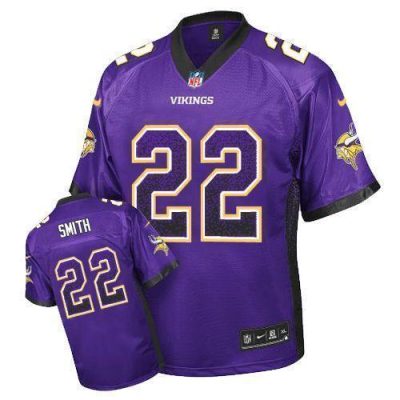 Nike Vikings #22 Harrison Smith Purple Team Color Stitched NFL Elite Drift Fashion Jersey