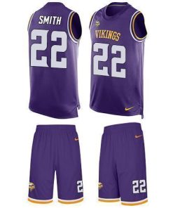 Nike Vikings #22 Harrison Smith Purple Team Color Stitched NFL Limited Tank Top Suit Jersey