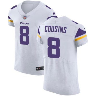 Nike Vikings #8 Kirk Cousins White Stitched NFL Vapor Untouchable Elite Jersey