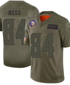 Nike Vikings #84 Randy Moss Camo Stitched NFL Limited 2019 Salute To Service Jersey