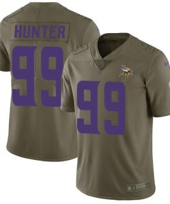 Nike Vikings #99 Danielle Hunter Olive Stitched NFL Limited 2017 Salute To Service Jersey