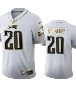 Philadelphia Eagles #20 Brian Dawkins Nike White Golden Edition Vapor Limited NFL 100 Jersey