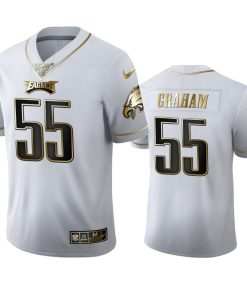 Philadelphia Eagles #55 Brandon Graham Nike White Golden Edition Vapor Limited NFL 100 Jersey