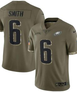 Philadelphia Eagles #6 Devonta Smith Nike 2022 Salute To Service Limited Jersey - Olive