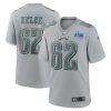 Philadelphia Eagles #62 Jason Kelce Nike Super Bowl LVII Patch Atmosphere Fashion Game Jersey - Gray