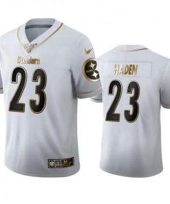 Pittsburgh Pittsburgh Steelers #23 Joe Haden Nike White Golden Edition Vapor Limited NFL 100 Jersey