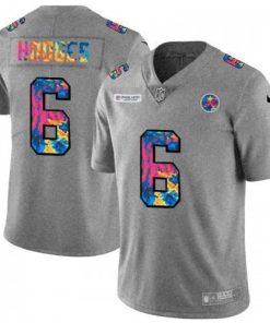 Pittsburgh Pittsburgh Steelers #6 Devlin Hodges Nike Multi-Color 2020 NFL Crucial Catch NFL Jersey Greyheather