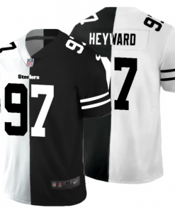 Pittsburgh Pittsburgh Steelers #97 Cameron Heyward Black V White Peace Split Nike Vapor Untouchable Limited NFL Jersey