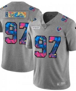 Pittsburgh Pittsburgh Steelers #97 Cameron Heyward Nike Multi-Color 2020 NFL Crucial Catch NFL Jersey Greyheather