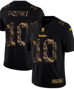 Pittsburgh Steelers #10 Mitchell Trubisky Black Nike Flocked Lightning Vapor Limited NFL Jersey