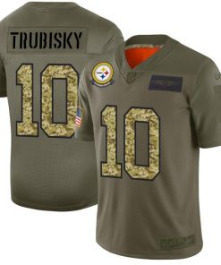 Pittsburgh Steelers #10 Mitchell Trubisky Nike 2019 Olive Camo Salute To Service Limited NFL Jersey
