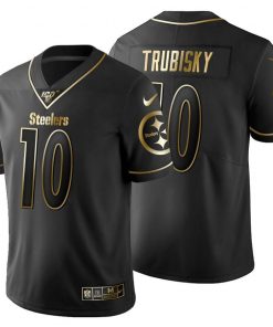 Pittsburgh Steelers #10 Mitchell Trubisky Nike Black Golden Limited NFL 100 Jersey
