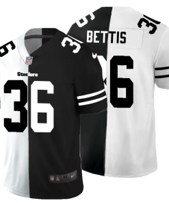 Pittsburgh Steelers #36 Jerome Bettis Black V White Peace Split Nike Vapor Untouchable Limited NFL Jersey
