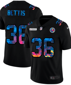 Pittsburgh Steelers #36 Jerome Bettis Nike Multi-Color Black 2020 NFL Crucial Catch Vapor Untouchable Limited Jersey