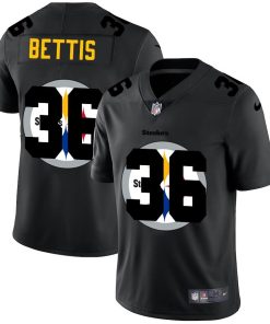 Pittsburgh Steelers #36 Jerome Bettis Nike Team Logo Dual Overlap Limited NFL Jersey Black