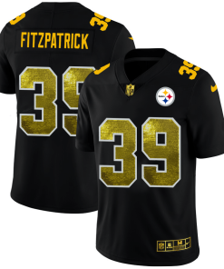 Pittsburgh Steelers #39 Minkah Fitzpatrick Black Nike Golden Sequin Vapor Limited NFL Jersey