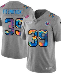 Pittsburgh Steelers #39 Minkah Fitzpatrick Nike Multi-Color 2020 NFL Crucial Catch NFL Jersey Greyheather