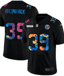 Pittsburgh Steelers #39 Minkah Fitzpatrick Nike Multi-Color Black 2020 NFL Crucial Catch Vapor Untouchable Limited Jersey