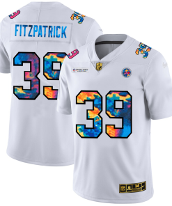 Pittsburgh Steelers #39 Minkah Fitzpatrick White Nike Multi-Color 2020 NFL Crucial Catch Limited NFL Jersey