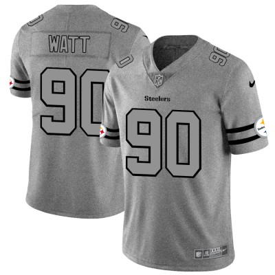 Pittsburgh Steelers #90 T.J. Watt Nike Gray Gridiron II Vapor Untouchable Limited NFL Jersey