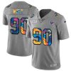 Pittsburgh Steelers #90 T.J. Watt Nike Multi-Color 2020 NFL Crucial Catch NFL Jersey Greyheather