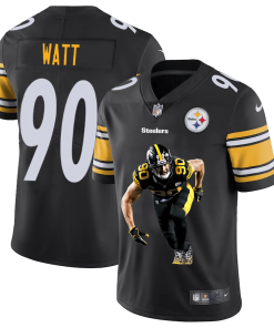 Pittsburgh Steelers #90 T.J. Watt Nike Player Signature Moves Vapor Limited NFL Jersey Black