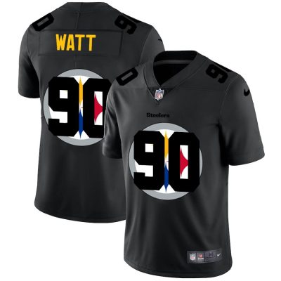 Pittsburgh Steelers #90 T.J. Watt Nike Team Logo Dual Overlap Limited NFL Jersey Black
