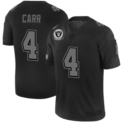 Raiders #4 Derek Carr Nike Black 2019 Salute To Service Limited Stitched NFL Jersey