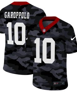 San Francisco 49ers #10 Jimmy Garoppolo Nike 2020 Black CAMO Vapor Untouchable Limited Stitched NFL Jersey