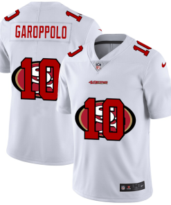 San Francisco 49ers #10 Jimmy Garoppolo White Nike Team Logo Dual Overlap Limited NFL Jersey