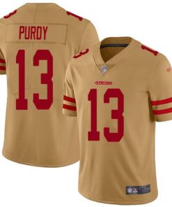 San Francisco 49ers #13 Brock Purdy Gold Stitched NFL Limited Inverted Legend Jersey