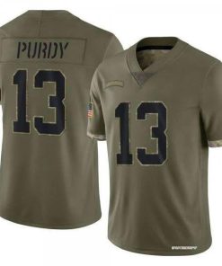 San Francisco 49ers #13 Brock Purdy Nike 2022 Salute To Service Limited Jersey - Olive