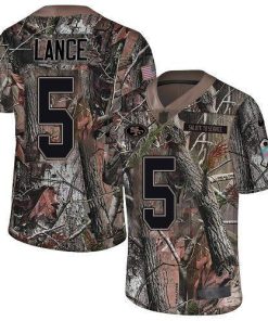 San Francisco 49ers #5 Trey Lance Camo Men's Stitched NFL Limited Rush Realtree Jersey