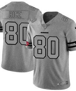 San Francisco 49ers #80 Jerry Rice Men's Nike Gray Gridiron II Vapor Untouchable Limited NFL Jersey
