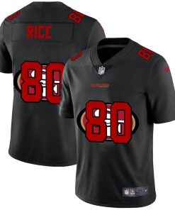 San Francisco 49ers #80 Jerry Rice Men's Nike Team Logo Dual Overlap Limited NFL Jersey Black