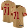 San Francisco San Francisco 49ers #71 Trent Williams Gold Men's Stitched NFL Limited Inverted Legend Jersey Men's