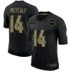 Seattle Seahawks #14 DK Metcalf Nike 2020 Salute To Service Camo Limited NFL Jersey Black