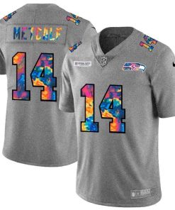 Seattle Seahawks #14 DK Metcalf Nike Multi-Color 2020 NFL Crucial Catch NFL Jersey Greyheather