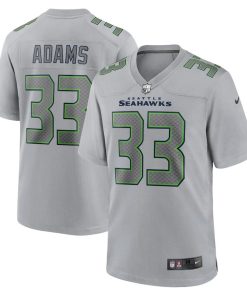 Seattle Seahawks #33 Jamal Adams Nike Gray Atmosphere Fashion Game Jersey