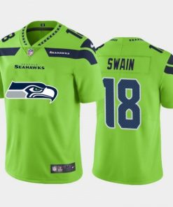 Seattle Seattle Seahawks #18 Freddie Swain Green Nike Big Team Logo Vapor Limited NFL Jersey