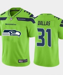 Seattle Seattle Seahawks #31 DeeJay Dallas Green Nike Big Team Logo Vapor Limited NFL Jersey