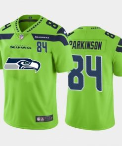 Seattle Seattle Seahawks #84 Colby Parkinson Green Nike Big Team Logo Player Vapor Limited NFL Jersey