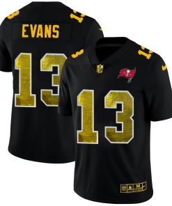 Tampa Bay Buccaneers #13 Mike Evans Black Nike Golden Sequin Vapor Limited NFL Jersey