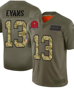 Tampa Bay Buccaneers #13 Mike Evans Nike 2019 Olive Camo Salute To Service Limited NFL Jersey