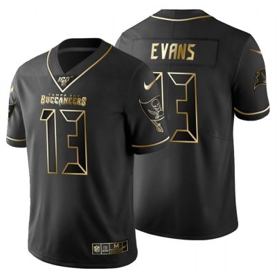 Tampa Bay Buccaneers #13 Mike Evans Nike Black Golden Limited NFL 100 Jersey